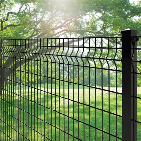 The Deco Grid Ft X Ft Black Steel Fence Panel Available At Homedepot Forgeright