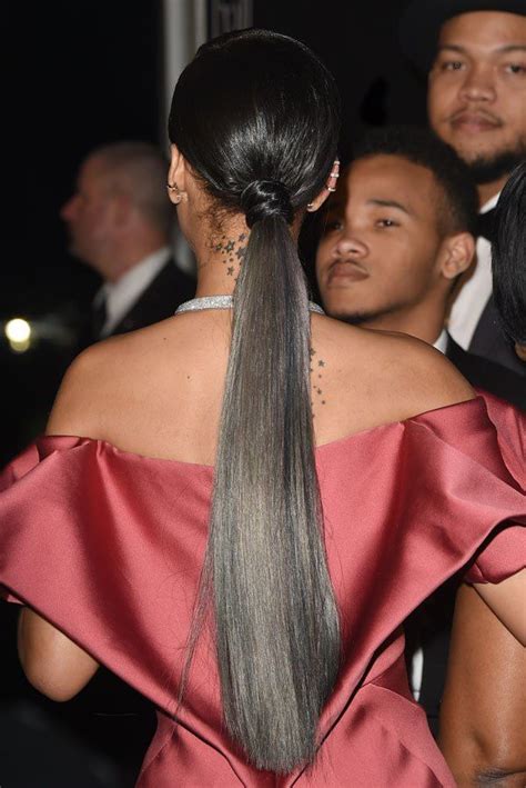 Diamond Ball Pics — Kim Kardashian Rihanna And More Low Ponytail