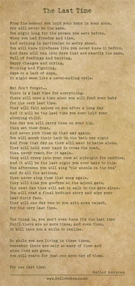 The Last Time A Poem About Children Growing Up That Makes You Want 50
