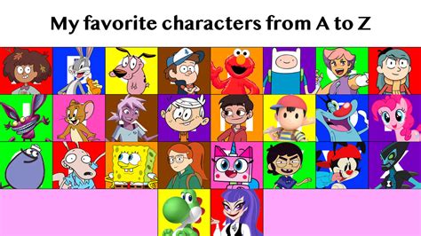 My Favorite Characters From A To Z My Version By Spongebobforever638