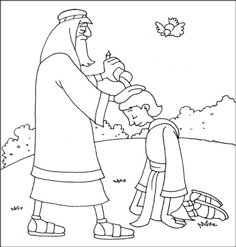 Coloring Pages Samuel Anointing David Sunday School Coloring Pages