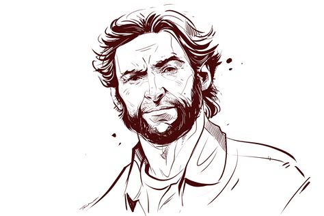 Hugh Jackman Wolverine Quick Sketch On Behance