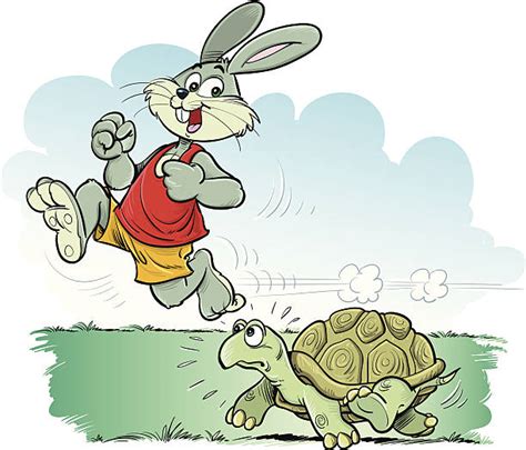 Royalty Free Rabbit And Turtle Race Clip Art Vector Images