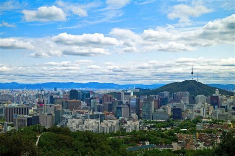 Vista Panorâmica De Seul Coreia Do Sul — Foto Stock © Knet2d 8738315