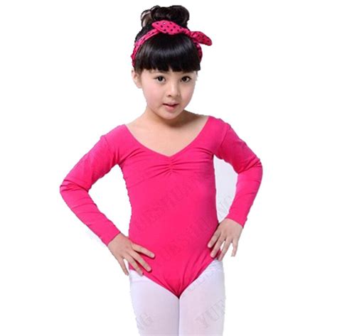 New Kid Girls Ballet Dance Dress Fitness Gymnastics Long Sleeve Costume