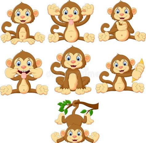 Two Cartoon Monkeys Stock Illustration Illustration Of Branch 14511360