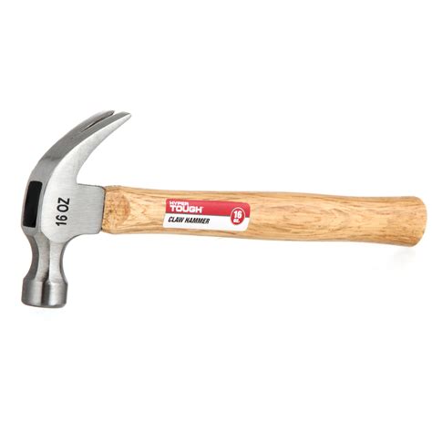 Hyper Tough 16 Ounce Hardened Steel Wooden Handle Claw Hammer