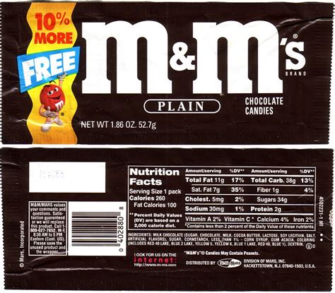 Plain M Ms Nutrition Facts Nutrition Ftempo