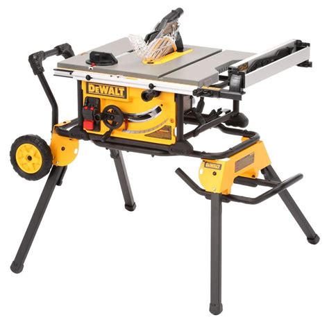 Dewalt 15 Amp Corded 10 In Job Site Table Saw With Rolling Stand