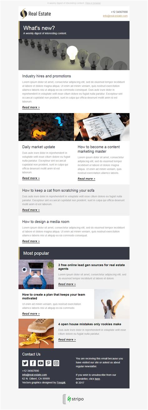5 mailchimp email templates mailchimp newsletter template | etsy. 25 Best MailChimp Newsletter Templates from Around the Web