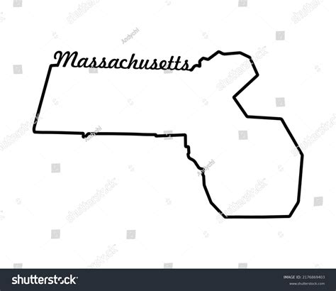 Massachusetts State Map Us State Map Stock Vector Royalty Free