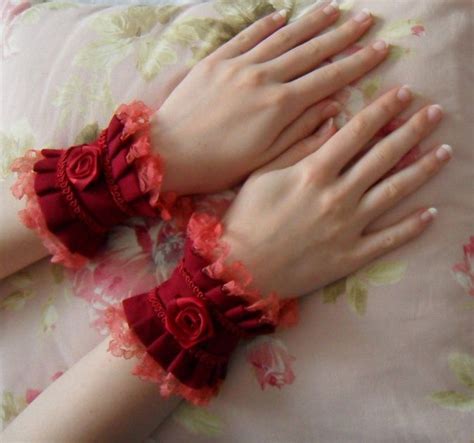 Roses Lolita Wrist Cuffs By Silmeven By Silmeven On Deviantart