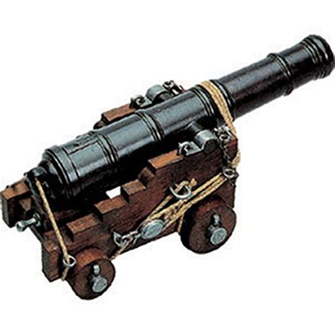 Naval Cannon Model 18th Century British 1800 Wood Trunk 1075