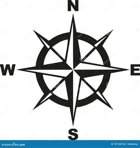 Compass With North South East West Stock Vector Illustration Of West