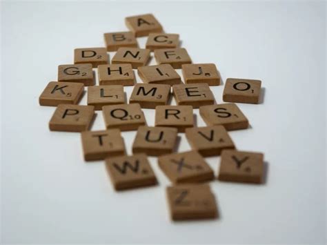 Houten Scrabble Letters