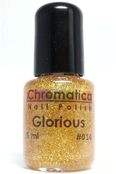 Glorious Handmade Fine Gold Glitter Topperoverlay Nail Polish Indie