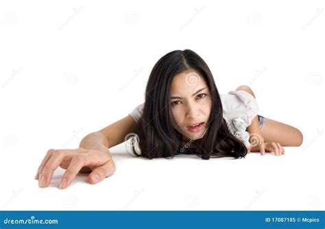 Woman Crawling On All Fours Stock Image Image Of Person Women 17087185