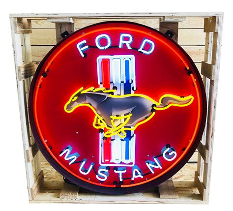Vintage Ford Mustang Neon Sign 95 Cm Stef Vintage Store