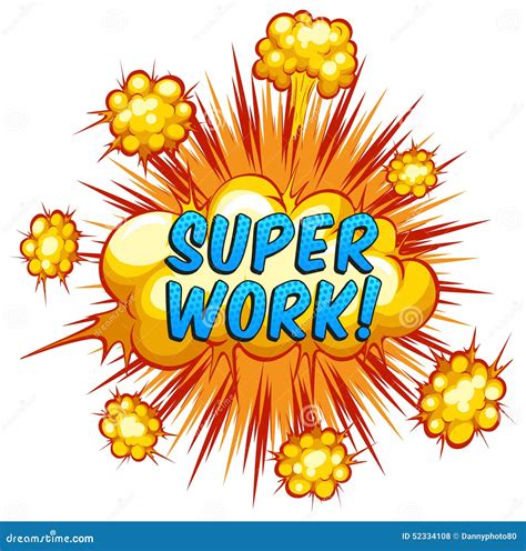 Super Work Stock Vector Image 52334108