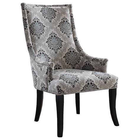 Best Master Adelmo Floral Pattern Fabric Upholstered Accent Chair In