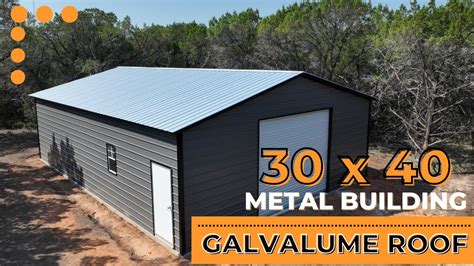 30x40 Metal Building In Glen Rose Texas With Galvalume Roof