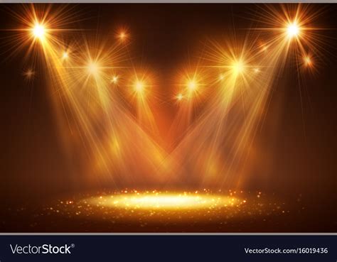 Spotlight On Stage With Smoke And Light Royalty Free Vector