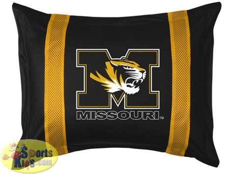Missouri Tigers Sham Sidelines Design Missouri Tigers Pillow Shams Standard Pillow Sizes