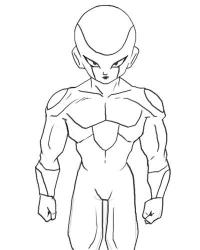 How To Draw Frieza Form 3 From Dragonball Manga Learn Basic Drawing
