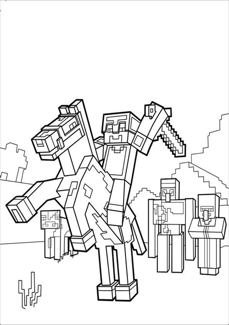 Ausmalbilder Minecraft 8 Minecraft Coloring Pages Horse Coloring