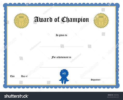 Details stock report and investment of moneycontrol users recommend buying hdfc amc. Blank Award Certificate Form Stock Illustration 4958782 ...