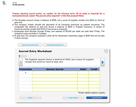 Solved: Prepare Adjusting Journal Entries, As Needed, For ...