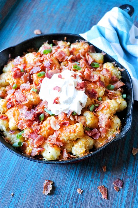 Tater Tot Side Dish Recipe Cheesy Bacon Tater Tots Fab Everyday