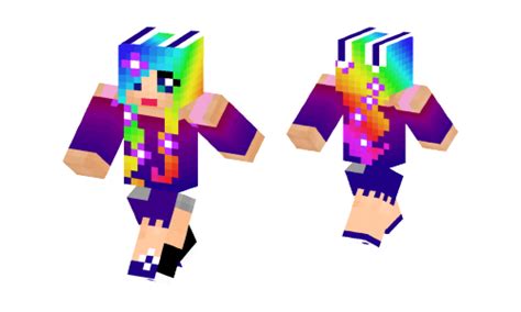 Rainbow Bunny Girl Skin Minecraft Skins