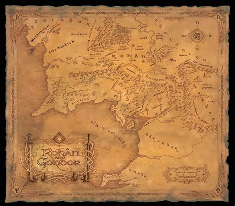 Map Of Rohan And Gondor Middle Earth Map Lord Of The Rings Map Images