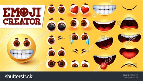Emoji Creator Happy Vector Set Emojis Stock Vector Royalty Free