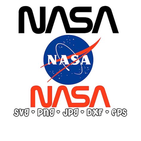 Nasa Logo Clip Art Astronaut Emblem Vector Image File Svg Png Etsy