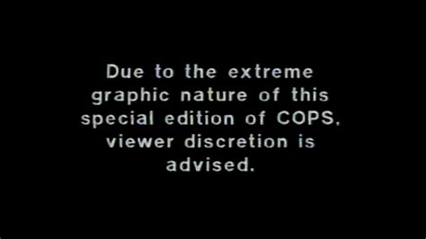 COPS Season Episode Homicide USA Special Edition With Extreme Graphic Content Warning