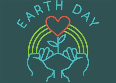 Earth Day 2020 50th Anniversary Hands Heart Ecology Symbol Greeting