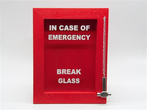 In Case Of Emergency Break Glass Diy Shadow Box Funny Gag Etsy Denmark
