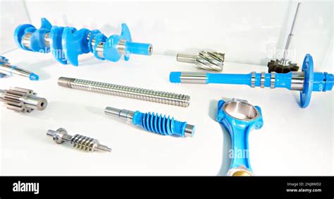 Car engine parts in store Stock Photo - Alamy