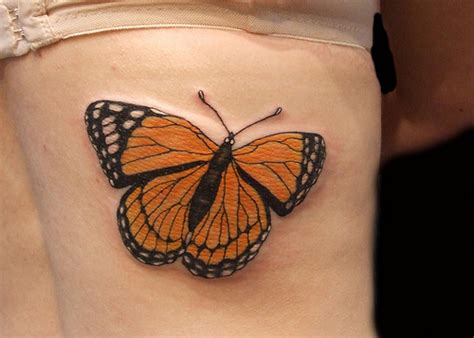 Butterfly with gradient mesh for you design, tattoo or magic craft. Monarch Butterfly Tattoo Design Meaning| Pictures