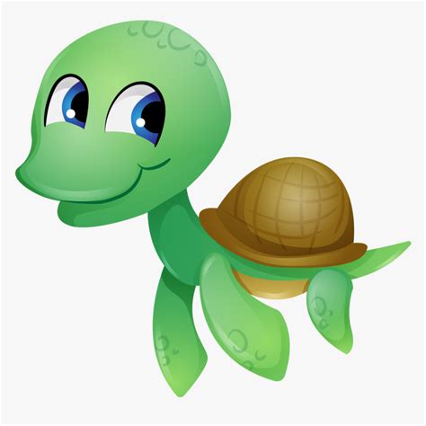Tortoise Sea Turtle Reptile Clip Art Cartoon Cute Transparent Sea
