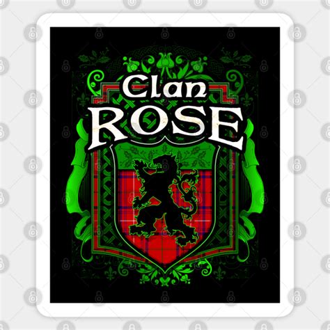 Clan Rose Tartan Lion Scottish Tartan Sticker Teepublic