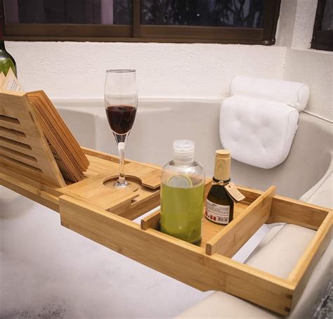 Bathtub pillows bed bath and beyond. Bathtub Caddy and Bed Tray with Luxury Bath Pillow - 7 Gadgets