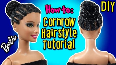 How To Cornrow Barbie Doll Hair Diy Barbie Hairstyles Tutorial