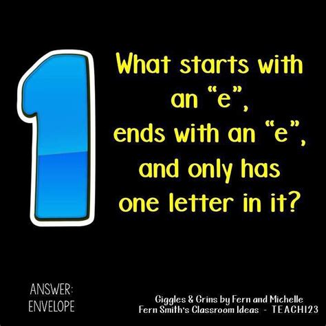 Tonights Joke For Tomorrows Students What Starts With An E And