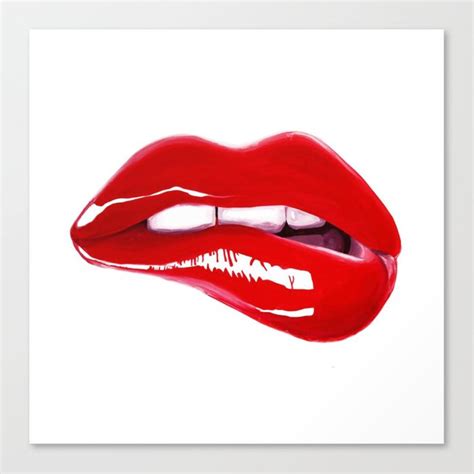 Red Lips Canvas Print By Vitor7costa Society6