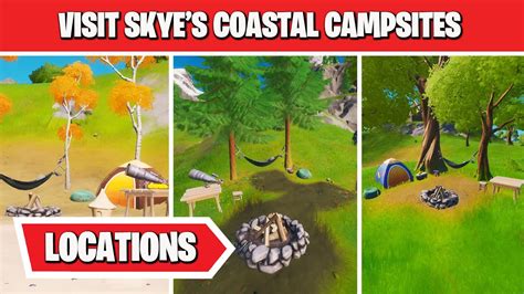 Visit Skyes Coastal Campsites In Fortnite All 5 Locations Youtube