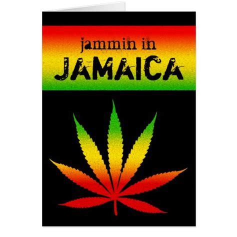 Jammin In Jamaica Reggae Rasta Greeting Card Zazzle