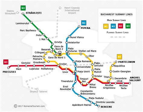 Bucharest Subway Map Harta Metrou Bucuresti Romania Official Travel
